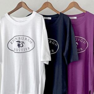 반팔티 텍스트 나염 에딘 빅사이즈 306P460S 빅사이즈