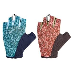 LD27 여성 여름 플라워 패턴 반장갑 신드G