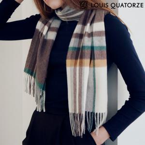 [루이까또즈(스카프)](2DMC813GY) 울 혼방 머플러 오벨릭스캐시미어 그레이