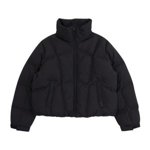 [블루테일]블랙 크롭 화섬 오리털 패딩AYH8JP01BK