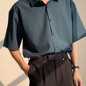 데일리 ㄴ마성 여름 멋쟁이 오버핏 쿨 반팔 셔츠