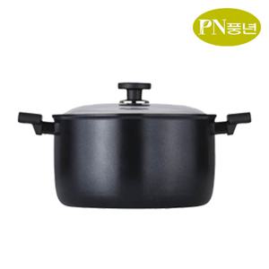 PN풍년 인덕션&가스 코팅 곰솥냄비 28cm / 포시아 블랙IH 큰냄비
