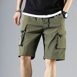 남자반바지 카고팬츠 5부 캐주얼바지 포켓 허리밴딩