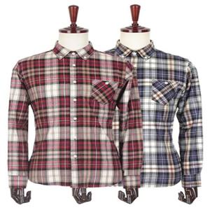 LS04 포켓버튼 체크셔츠