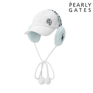 [파리게이츠] 여성 폼폼이 귀도리 자카드 코듀로이 볼캡 521C4CP674WH