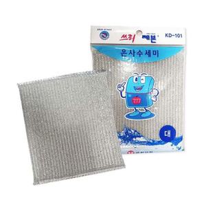 쓰리세븐 101 은사 1P 주방 다용도 아크릴 철 수세미