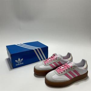 아디다스 여성 삼배 화이트 핑크 스니커즈 IE9109