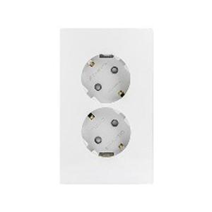 전기 전등 조명 디노 화이트 세로 2구 콘센트 신축