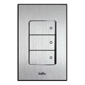 벨로 실버헤어라인 전기 전등 1로 3구 스위치 신축