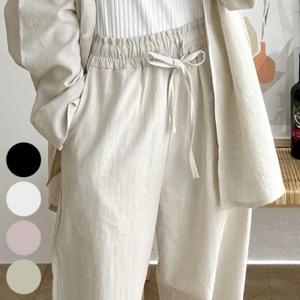 밴딩 여성큰옷 팬츠 306G932S 빅사이즈미시옷 린넨 빅