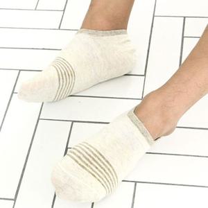 남성 여름 데일리 양말 베이지 10족 스트라이프 발목