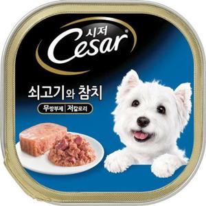 시저캔 강아지간식  쇠고기와참치 100g