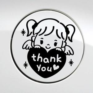 꼬마하트 여아 자동차 주유구스티커-블랙