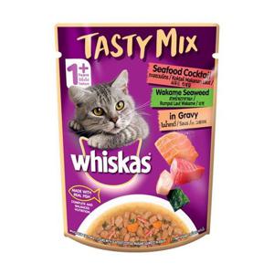 위스카스 테이스티믹스 씨푸드 칵테일과 미역 70g