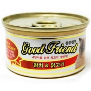 굿프랜드 참치n닭고기 캔 85g