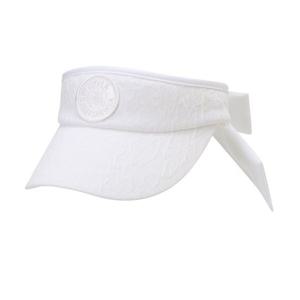 [링스골프][24FW] 여성 플라워 셋업 리본 바이저  L21D3CP251_WH