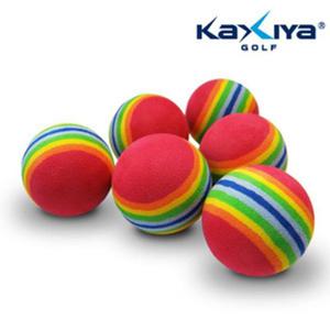 무지개 스펀지볼(6개입) 골프연습볼 골프연습용품