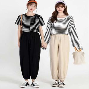 여자 여름밴딩바지 조거팬츠 쿨바지 9부조거 허리밴딩