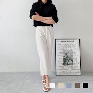 델라라 포켓 린넨 통바지 SD 230350 9부 마바지