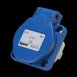 아남콘센트(2P+E 16A) 250V 접지 1구 블루(IP54)