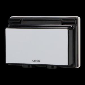 매입콘센트(데코) 2구 방우형 블랙(가로형)