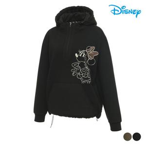 [디즈니골프]여성 퀼팅 반집업 긴팔 기모 후드티 DO4LTS030