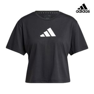 아디다스 우먼스 에센셜  검정 운동 반팔티 JG8614