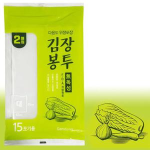감동 김장봉투(대 2매입) 15포기용 김치포장 김장비닐