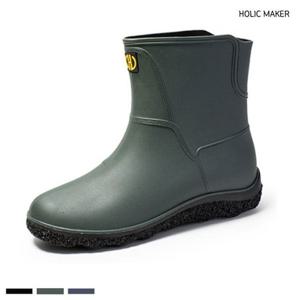 홀릭메이커 남자 레인부츠 미들 장마철 장화 HDM008