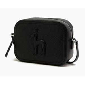 [헤지스ACC] 블랙 퍼피 패치 소가죽 카메라백 HIBA5E241BK