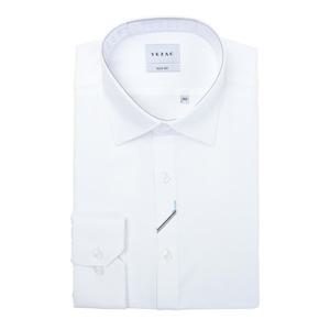 [예작(셔츠)]예작셔츠 여름긴팔 슬림핏 자수포인트 화이트셔츠YJESBS162WH