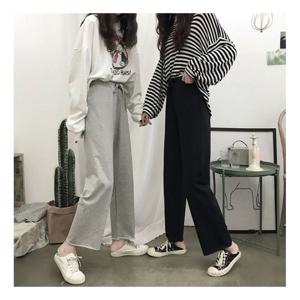 9부 허리밴딩 여자 끈조절 트레이닝 기본 팬츠