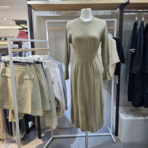 [르샵]라운드넥  소매 허리밴딩  롱 니트 원피스 (L1C45KOP060)_