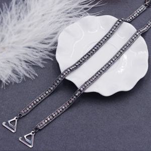 쥬얼리브라끈 - 메탈 체인 큐빅 초커 쥬얼리브라끈