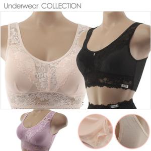 NO 후크 시원한 인견 레이스 노와이어 스포츠 브라