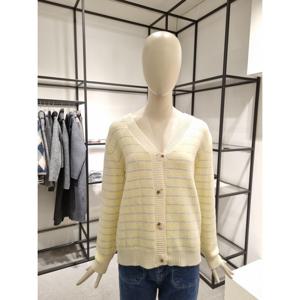 페이지플린  (F5ACA002) 브이넥 체크 파스텔 긴팔 가디건