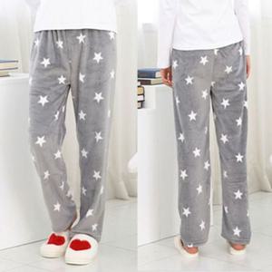 여성 따스한 극세사 별무늬 포인트 수면바지 그레이