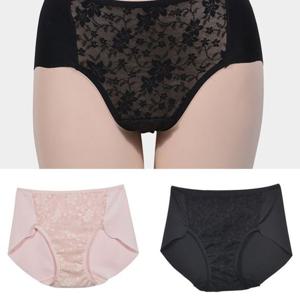 인견 플라워 망사 자수 여성 햄라인 삼각팬티 잔잔한