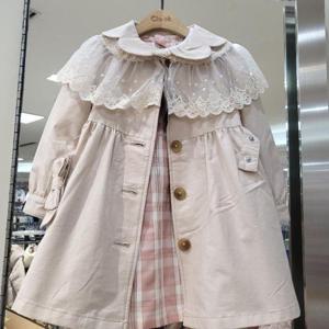 치크 DP01 레이스 케이프 트렌치코트 CKJA2511G