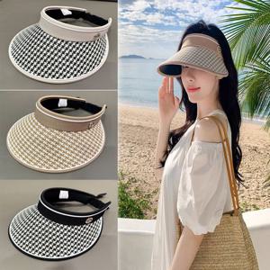여름 썬캡 휴양지 하운드체크 선캡 모자 햇빛가리개