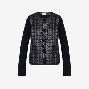 몽클레어 니트 퀼티드 가디건 블랙 여성 9B00001 M1131 999