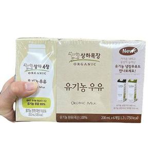 상하목장 유기농멸균우유 200mlx6 x 1개 c49026