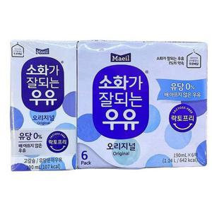 [매일] 소화가잘되는우유 멸균 (190ml6입) c40201