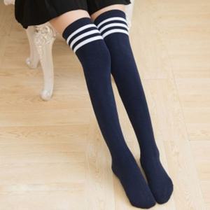 라인업 삼선 여성니삭스 / 보온 오버니 무릎양말