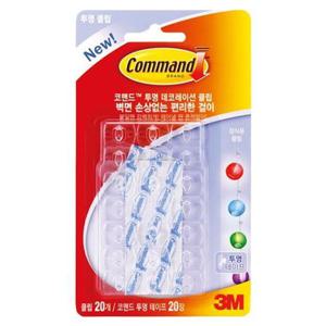 3M 코맨드투명데코레이션클립(중/17026)