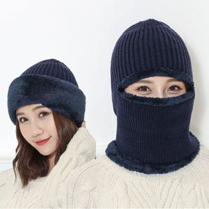 마스크 투인원 융털 바라클라바 비니 안면마스크