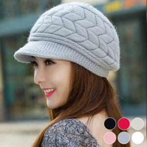 따뜻한 털안감 고급스러운 패턴 니트 짜임 베레모