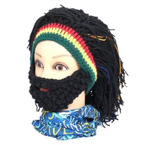 털실 가발 수염 비니 털모자 수염모자 보드 스키비니