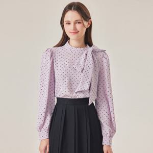 FOCUS  도트리본퍼프소매블라우스 PBBF5S1BL5021