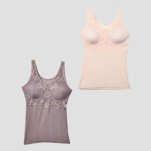 여성스러운 인견 브이넥 캡탈부착 브라런닝 0076es